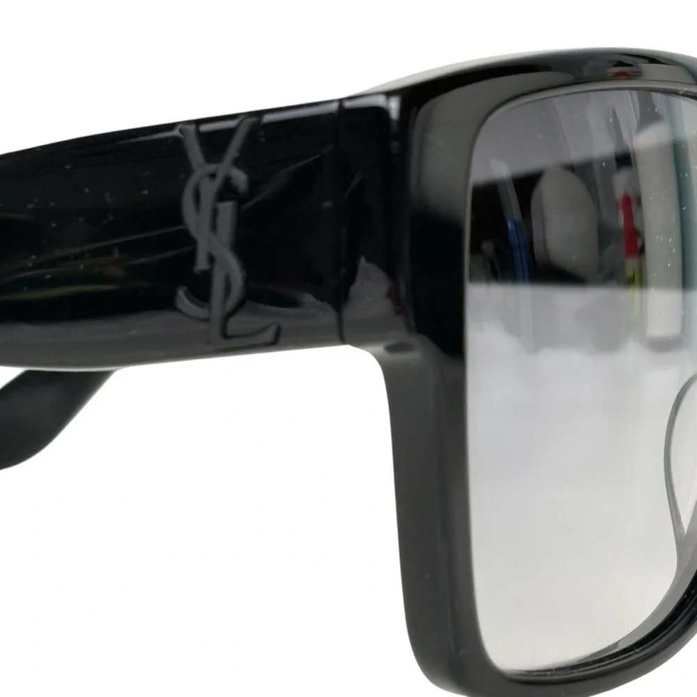 YSL - SAINT LAURENT Acetate Square SLM9 002 Sunglasses Black/Gray